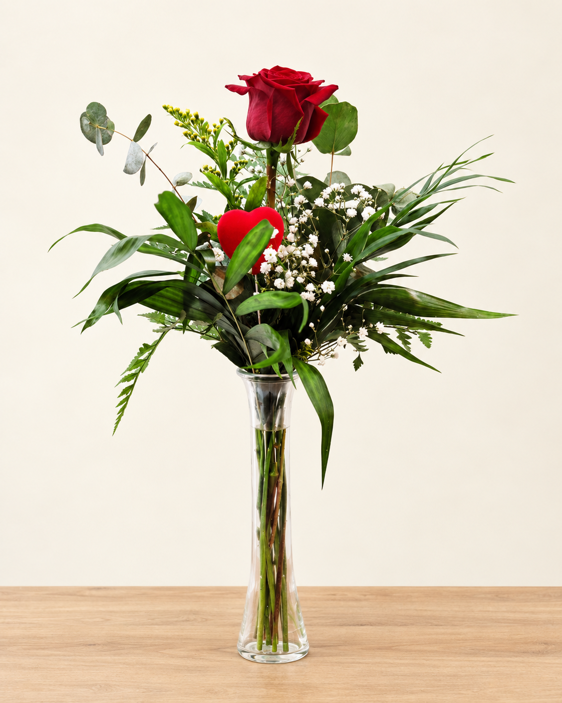 Jarrón con rosa