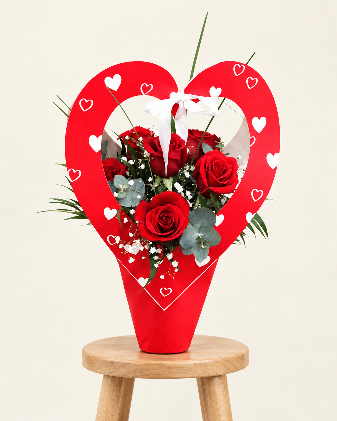 Corazón de rosas